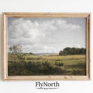 Póster Paisaje paisajístico vintage en inglés