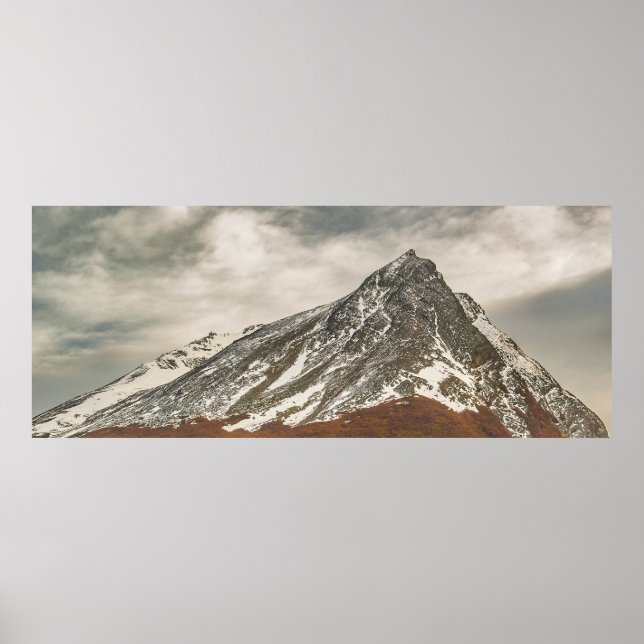 Póster Paisaje panorámico de nieve y montañas, ushuaia (Frente)