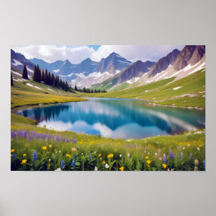 Póster Paisaje panorámico Montañas Naturaleza pintoresca