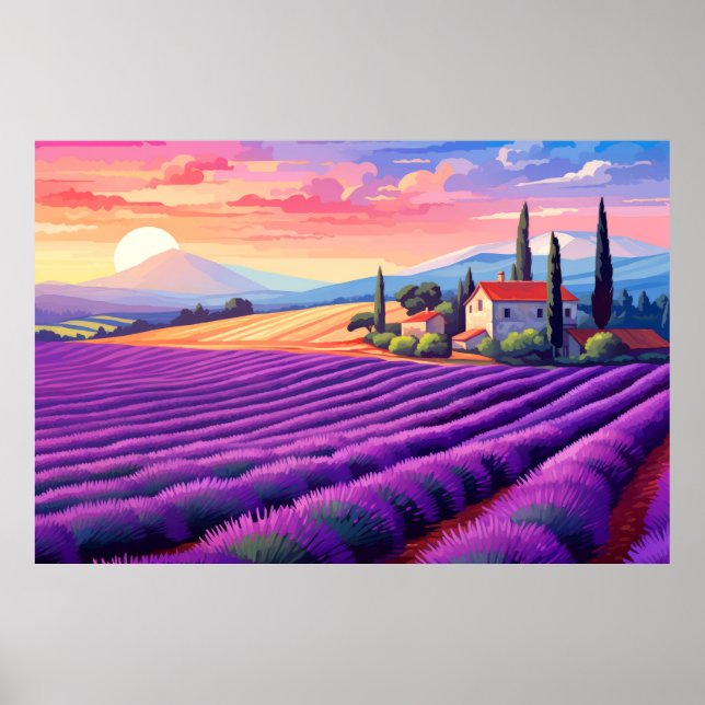 Póster Paisaje Panorámico Prairie (Frente)