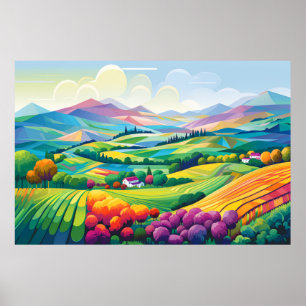Póster Paisaje Panorámico Prairie