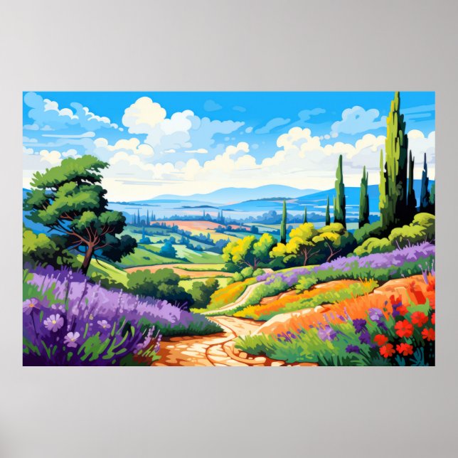 Póster Paisaje Panorámico Prairie (Frente)