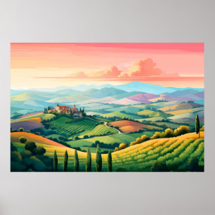 Póster Paisaje Panorámico Prairie