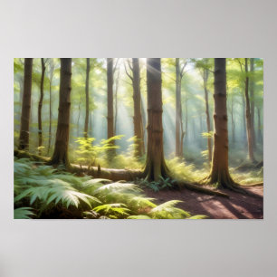 Póster Paisaje Panorámico Sendero Naturaleza Tranquila