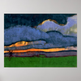 Póster Paisaje pantanoso con un molino | Emil Nolde |