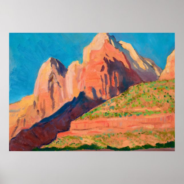 Póster Paisaje, Parque Nacional de Zion, por Maynard Dixo (Frente)