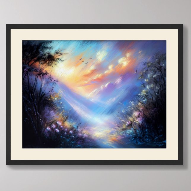 Póster Paisaje pesado de dibujo en pasto (Subido por el creador)