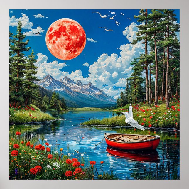 Póster Paisaje pintoresco (Frente)