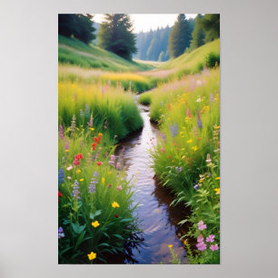 Póster Paisaje pintoresco en el paisaje natural de las co
