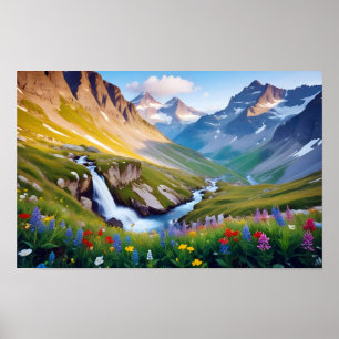 Póster Paisaje pintoresco en el Valle de Meadow