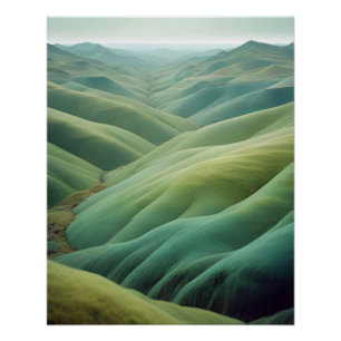 Póster Paisaje pintoresco Montañas Naturaleza Fondo