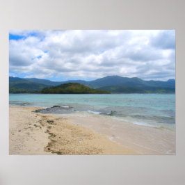 Póster Paisaje playero de Mystery Island Vanuatu