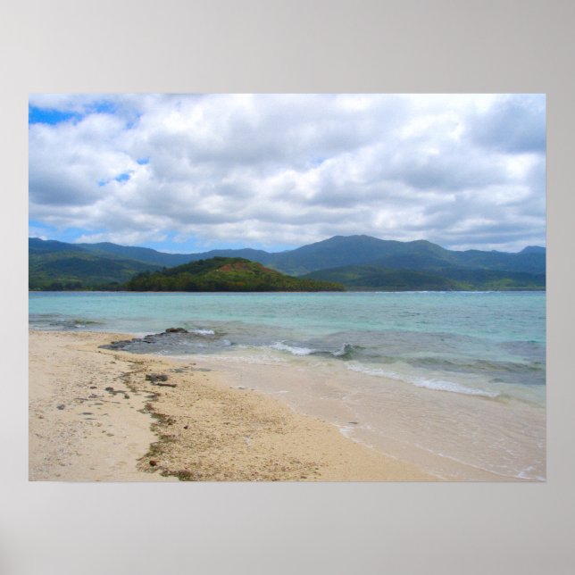 Póster Paisaje playero de Mystery Island Vanuatu (Frente)