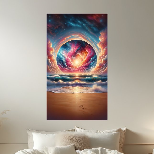 Póster Paisaje Psicodélico Celestial de Sunset Beach (Subido por el creador)