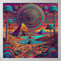 Paisaje psicodélico egipcio