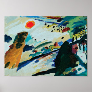 Póster Paisaje romántico de Wassily Kandinsky