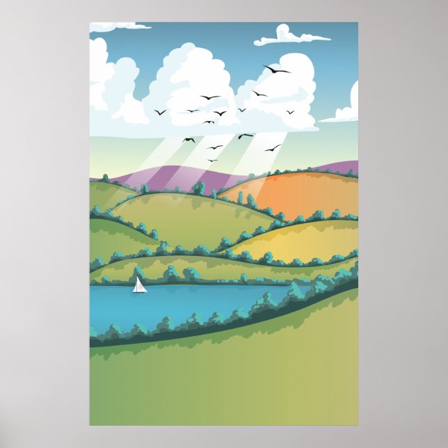 Póster Paisaje rural. (Frente)