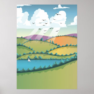 Póster Paisaje rural.