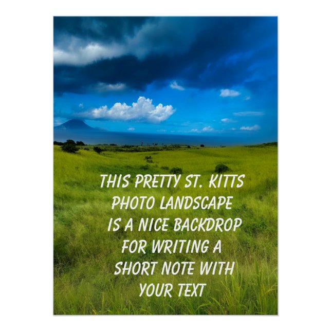 Póster Paisaje rural de Saint Kitts (Anverso)