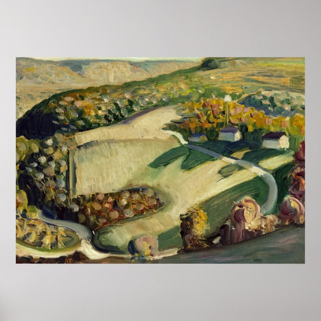 Póster Paisaje rural por Grant Wood (Frente)