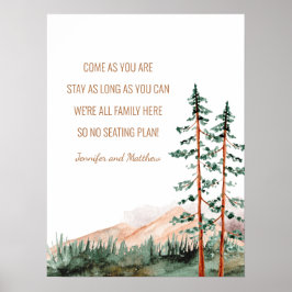 Póster Paisaje Rústico De Montaña Sin Boda De Planes De A