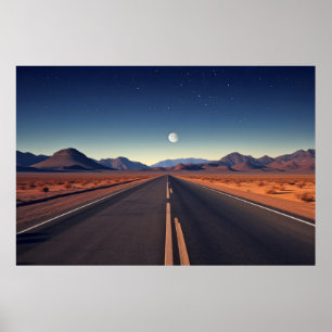 Póster Paisaje Serene de Viaje por Carretera