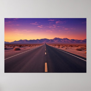 Póster Paisaje Serene de Viaje por Carretera