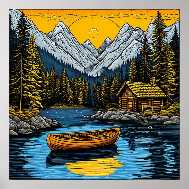 Póster Paisaje sereno (Frente)