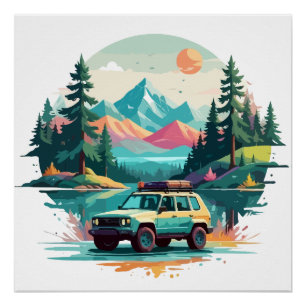 Póster Paisaje Sereno Tranquilo Naturaleza Tranquila Arte