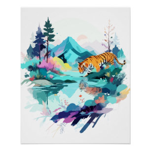 Póster Paisaje Sereno Tranquilo Naturaleza Tranquila Arte