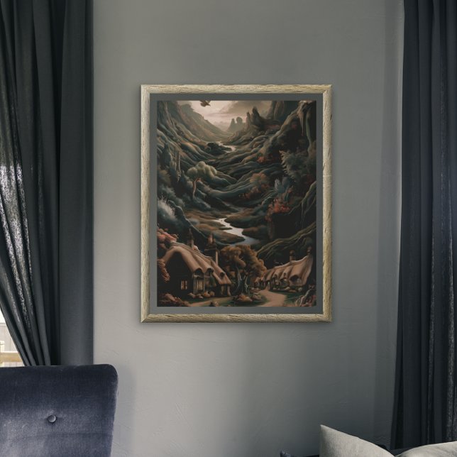 Póster Paisaje sereno: Vuelo de aves (Subido por el creador)