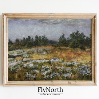 Póster Paisaje silencioso Imprimir la acuarela del pueblo