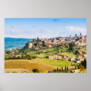 Póster Paisaje sobre Orvieto