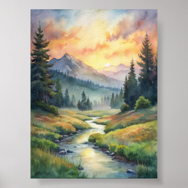 Póster Paisaje soñador de serenidad (Frente)