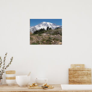 Póster Paisaje Subalpino del Monte Rainier Fotográfico