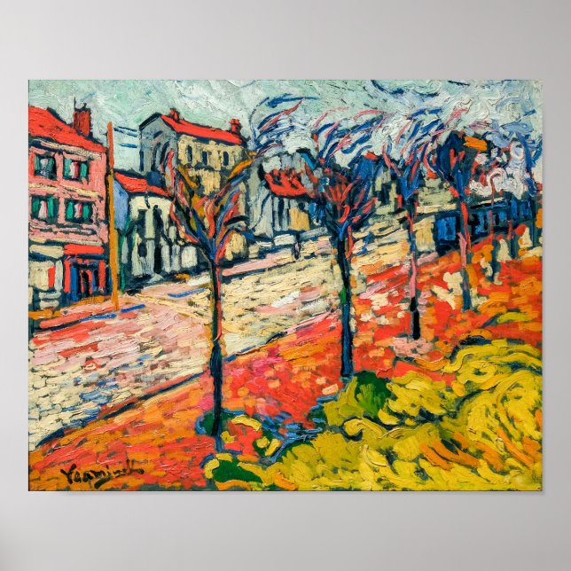 Póster Paisaje suburbano | Maurice de Vlaminck | (Frente)