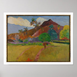 Póster Paisaje tahitiano, 1891 (aceite sobre lienzo)