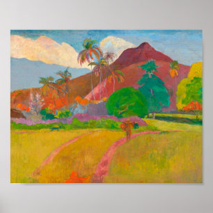 Póster Paisaje tahitiano Paul Gauguin Post-impresionista