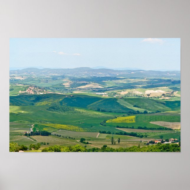 Póster Paisaje típico de la Toscana (Frente)
