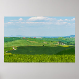 Póster Paisaje típico de Toscana