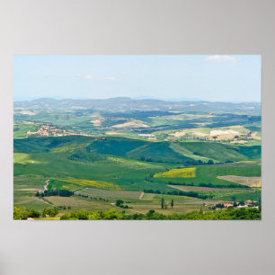Póster Paisaje típico de Toscana