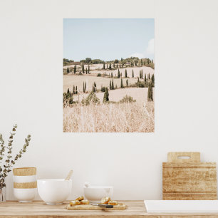 Póster Paisaje Toscana Colores Suaves