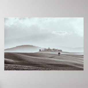 Póster Paisaje Toscana Colores Suaves