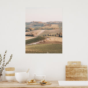 Póster Paisaje Toscana Colores Suaves