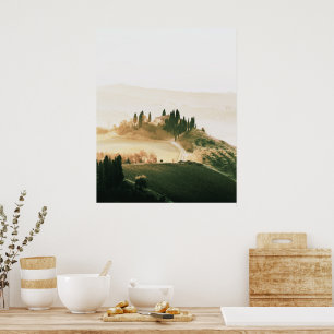 Póster Paisaje Toscana Colores Suaves