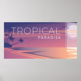 Póster Paisaje tropical