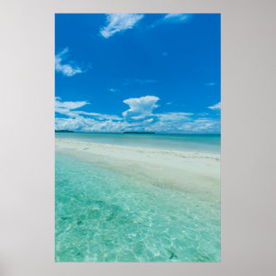 Póster Paisaje tropical azul, Palau