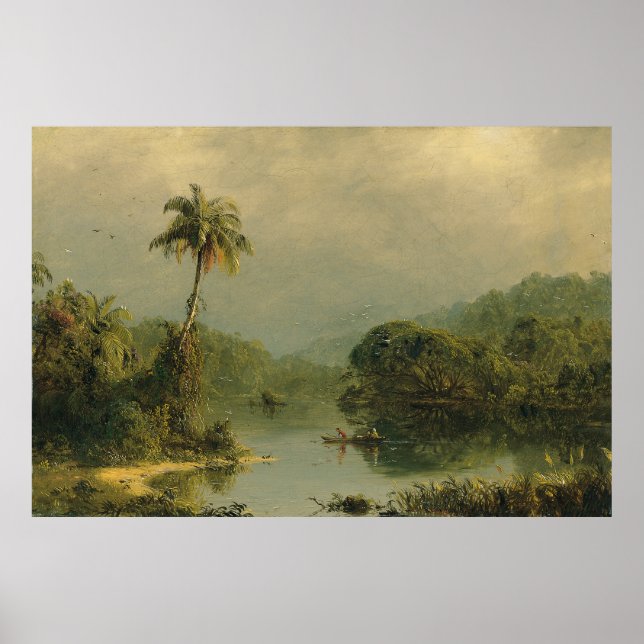 Póster Paisaje tropical Iglesia de Frederic Edwin (Frente)