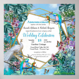 Póster Paisaje tropical surrealista