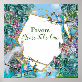 Póster Paisaje tropical surrealista